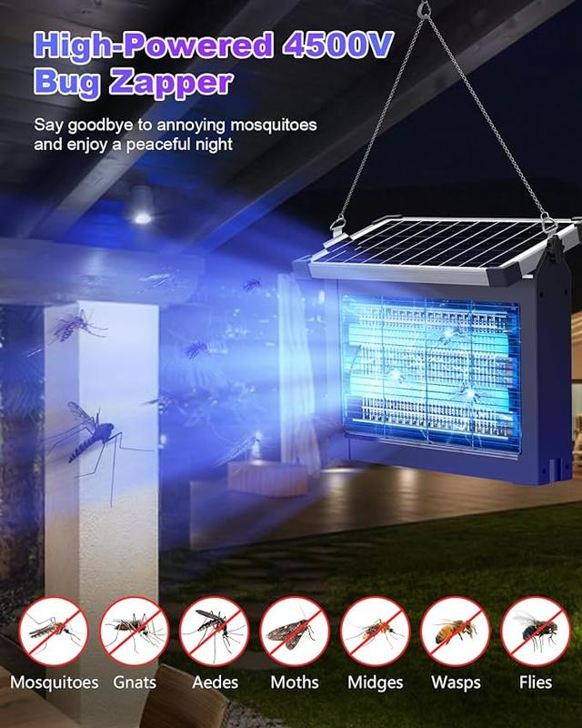 AUKFA Solar Bug Zapper Outdoor, Waterproof Mosquito Zapper Outdoor Solar Powered mosquito killers electronic
