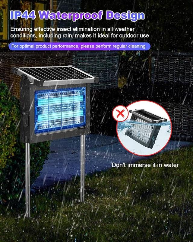 AUKFA Solar Bug Zapper Outdoor, Waterproof Mosquito Zapper Outdoor Solar Powered mosquito killers electronic