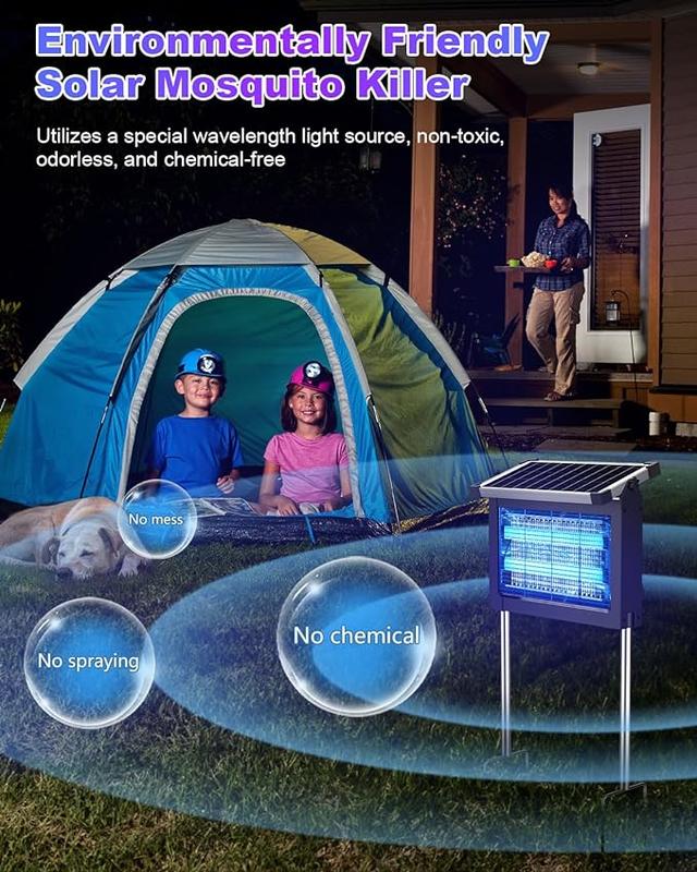 AUKFA Solar Bug Zapper Outdoor, Waterproof Mosquito Zapper Outdoor Solar Powered mosquito killers electronic